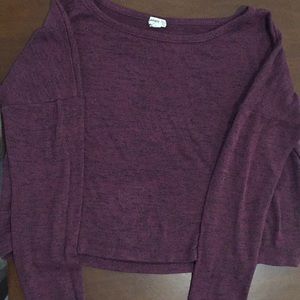 Purple crop top sweater
